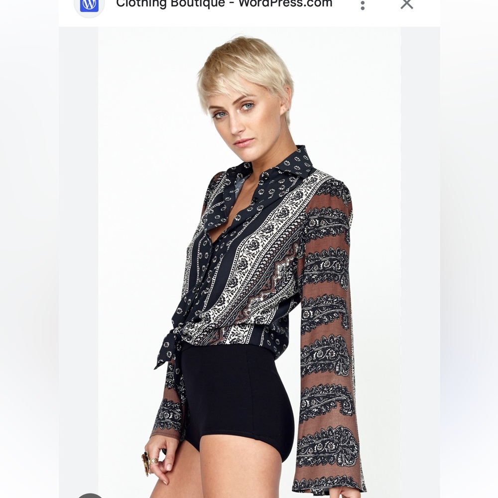 Novella Royale paisley button down